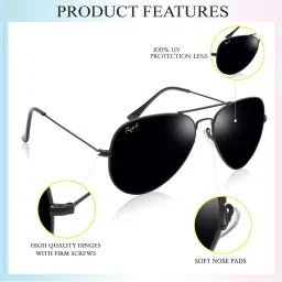 resist eyewear AIRCRAFTSBFBLACK2 Men Avaitor Sunglasses image 5