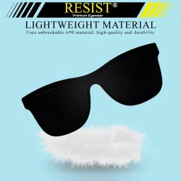 resist eyewear FLATONICS WF BLK2 UV-Protected Rimless Wayfarers image 5