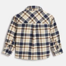 chicco Boys Checked Regular Fit Shirt with Spread Collar image 2