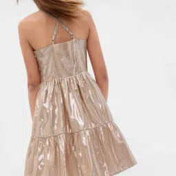 gap kids Metalic Strappy Fit & Flare Dress image 2
