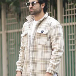 maniac Men Checked Oversized Fit Jacket image 2