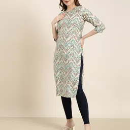 showoff Printed Straight Kurta image 2