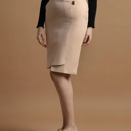 allen solly Women Wrap Skirt with Elasticated Waist image 2