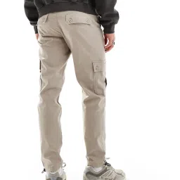 asos design Men Tapered Fit Cargo Pants with Insert Pockets image 2