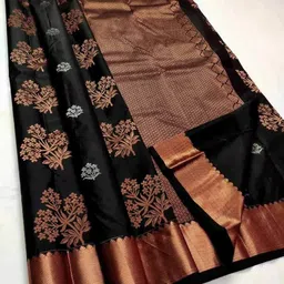 rasvriti Women Woven Saree with Contrast Border image 2
