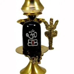 navyaksh Brass Shiva Ling Lingam Statue Showpiece image 2