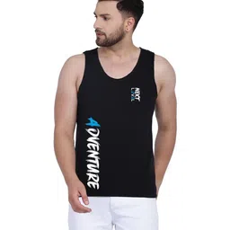 slowloris Men Pack of 2 Typographic Print Scoop-Neck Sleeveless Vests image 2