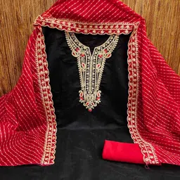 svaraa Women Embellished Unstitched Dress Material image 2