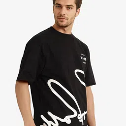 rare rabbit Men Graphic Oversized Fit T-shirt image 2
