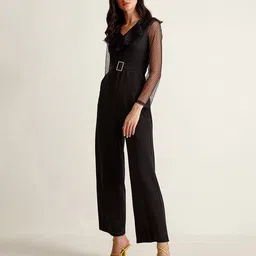 cover story Swiss-Dot Jumpsuit with Waist Tie-Up image 2