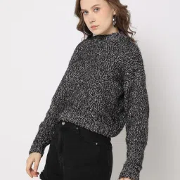 yousta Women Faux-Fur Round-Neck Pullover image 2