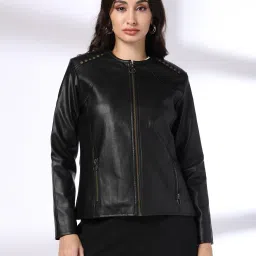 fig Women Zip-Front Fitted Jacket image 2