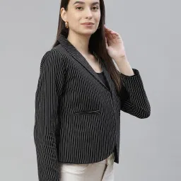 cottinfab Striped Single Breasted Blazer image 2