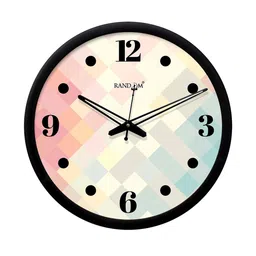 random Checked Pattern Wall Clock with Glass image 2