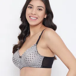 clovia Geometric Print T-shirt Bra image 2