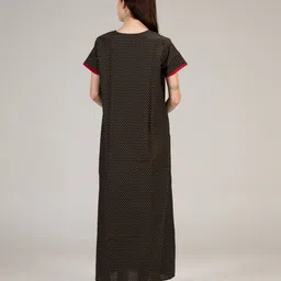 evolove Micro-Print V-Neck Nighti image 2