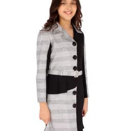 cutecumber Houndstooth A-Line Dress with Belt image 2
