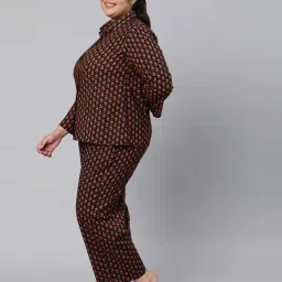 jaipur kurti Floral Print Top & Pyjamas Set image 2