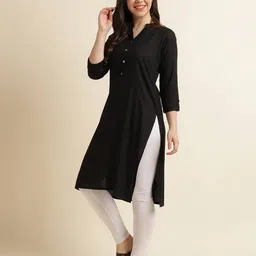 fabclub Straight Kurta with Pull-Up Tabs image 2