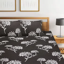 good homes 120 TC Floral Print Double Bedsheet with Pillow Covers image 2