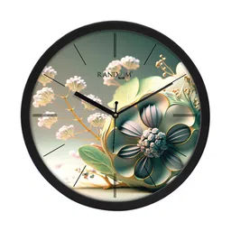 random Floral Print Round Analogue Wall Clock image 2