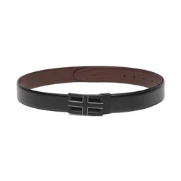 teakwood leathers Textured Print Reversible Belt image 2