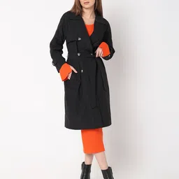 vero moda Women Regular Fit Coat with Belt image 2