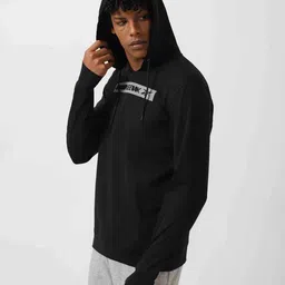 reebok Brand Print Slim Fit Hooded Sweatshirt image 2