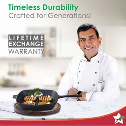 wonderchef Forza Pre-Seasoned Cast-Iron Grill Pan 2L image 2