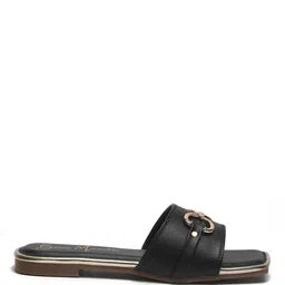 bruno manetti Women Open-Toe Flat Sandals with Metal Accent image 2