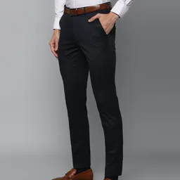 louis philippe Slim Fit Flat-Front Trousers image 2