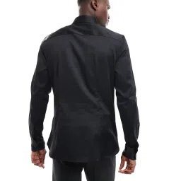 asos design Men Slim Fit Shirt with Bar Detail image 2
