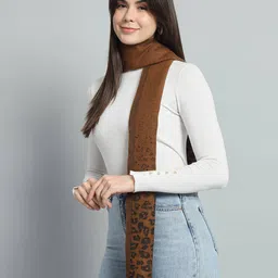 handicraft-palace Women Animal Pattern Reversible Woolen Winter Scarf image 2