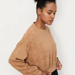 max Women Jacquard Athleisure Sweatshirt image 2