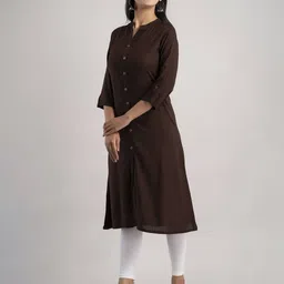 mauka A-Line Kurta with Side Pocket image 2