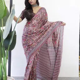 saree mall Women Floral Print Ready To Wear Saree image 2