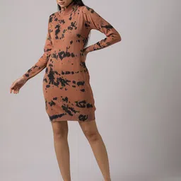 buda jeans co Printed Turtleneck Sweater Dress image 2