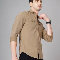 british club Double Pocket Twill Shirt with Flaps And Badge image 2