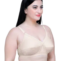 maroon Non-Wired Minimiser Bra with Adjustable Strap image 2