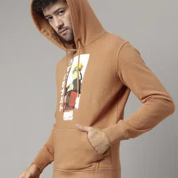 free authority Men Graphic Print Regular Fit Hooded Sweatshirt image 2