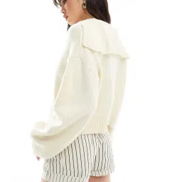 asos design Women Ribbed Relaxed Fit Jumper image 2