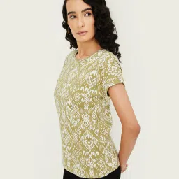 max Women Ikat Print Regular Fit T-Shirt image 2