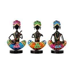 aapno rajasthan Set of 3 Abstract Rajasthani Musicians Showpiece Figurines image 2