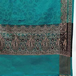 weavers villa Shawl with Floral Woven Motifs image 2