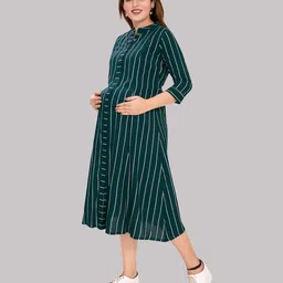 mamma's maternity Striped A-Line Maternity Dress image 2