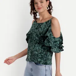 parassio clothing Leaf Print Slim Fit Top image 2