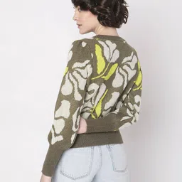 vero moda Knitted Crew-Neck Pullover with Ribbed Hem image 2