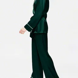 bellababebysk Women Wrap Shirt & Pyjamas Set image 2