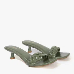 fyre rose Braided Slip-On Kitten Heeled Sandals image 2