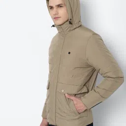 allen solly Quilted Bomber Jacket with Flap Pocktes image 2